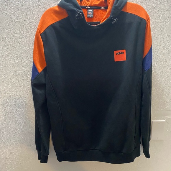 KTM Mechanics Racing Men's Black and Orange Sportswear Retro Hoodie Size Medium - Picture 1 of 6